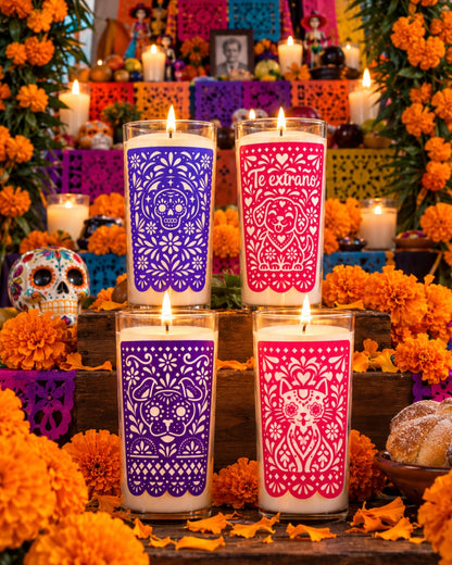 Plantillas Veladoras de Día de Muertos