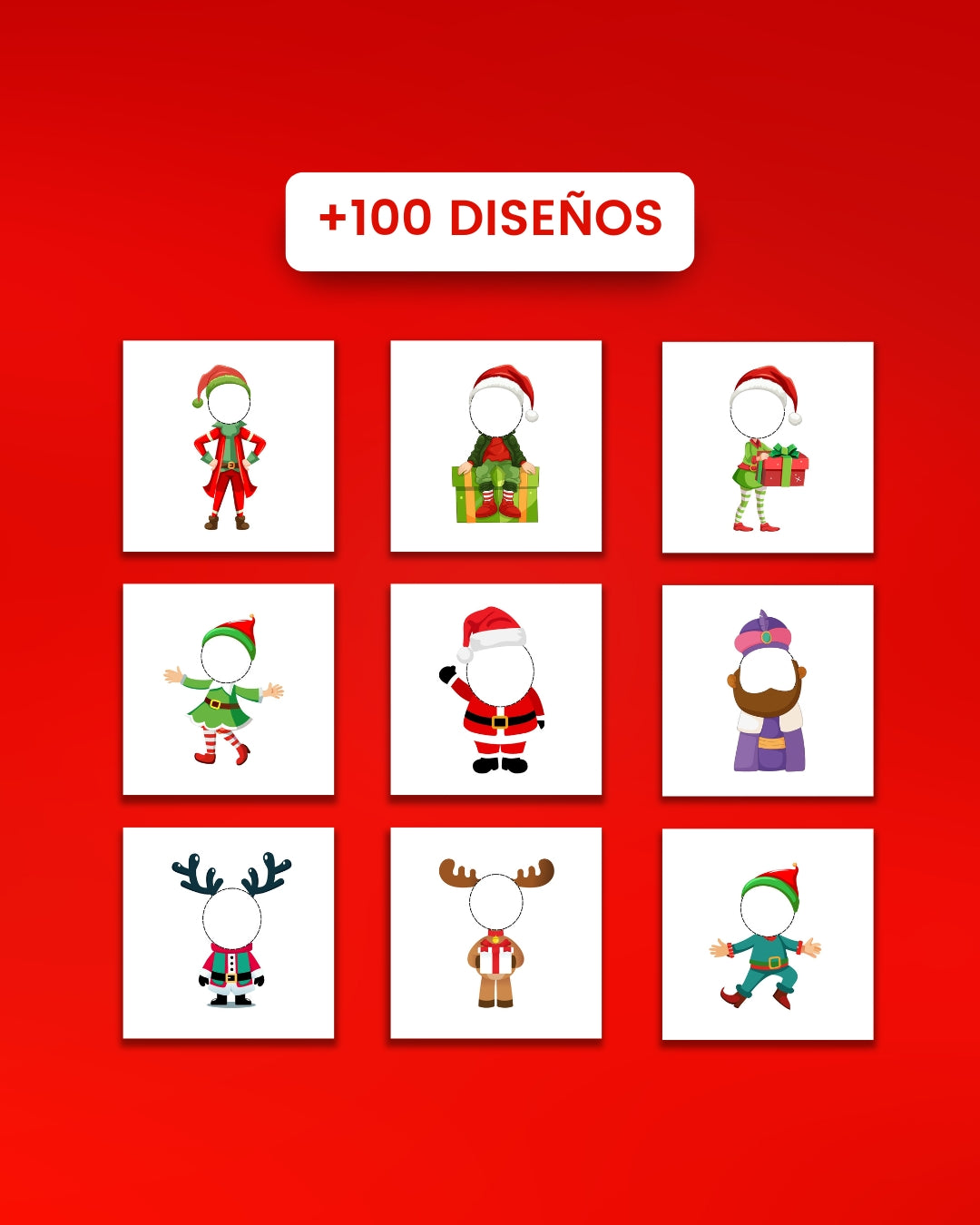 +100 Plantillas Navideñas para tu Rostro