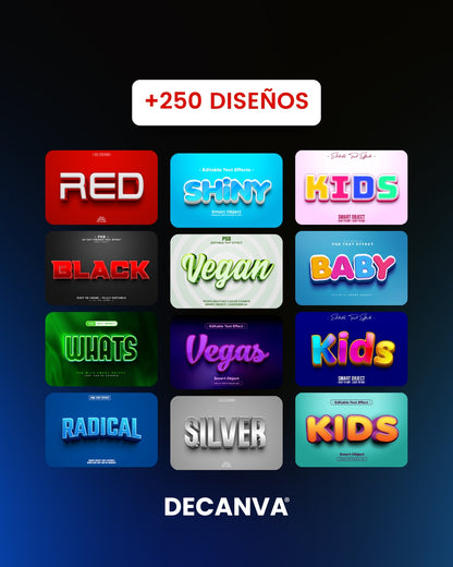 +250 Tipografías 3D Editables en PSD & AI