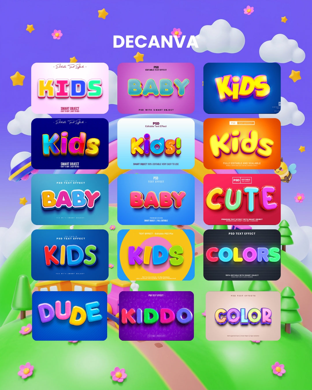 +35 Tipografías 3D para el Día del Niño 🎈