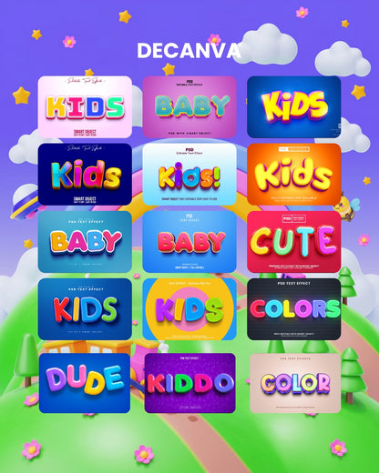+35 Tipografías 3D para el Día del Niño 🎈
