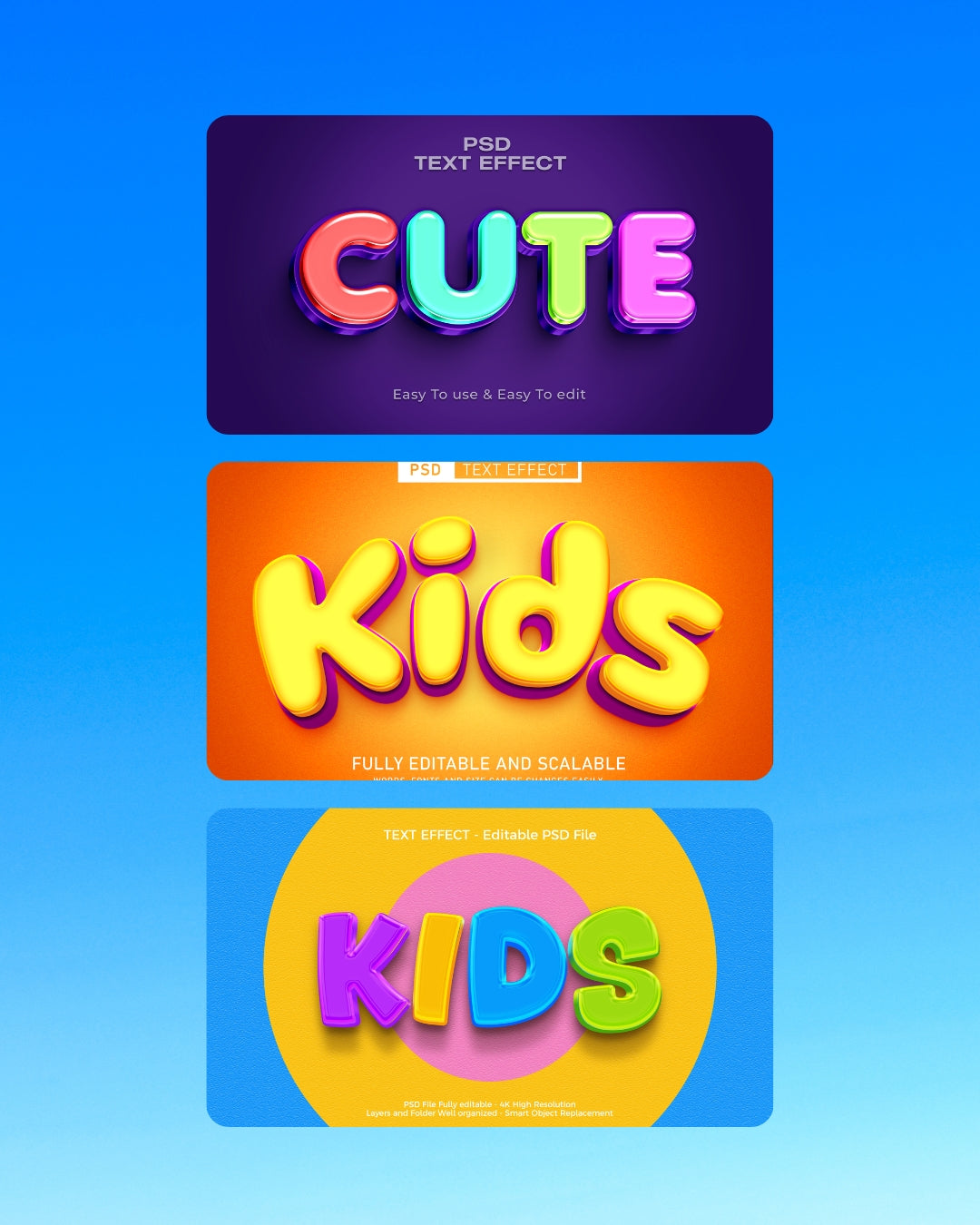 +35 Tipografías 3D para el Día del Niño 🎈