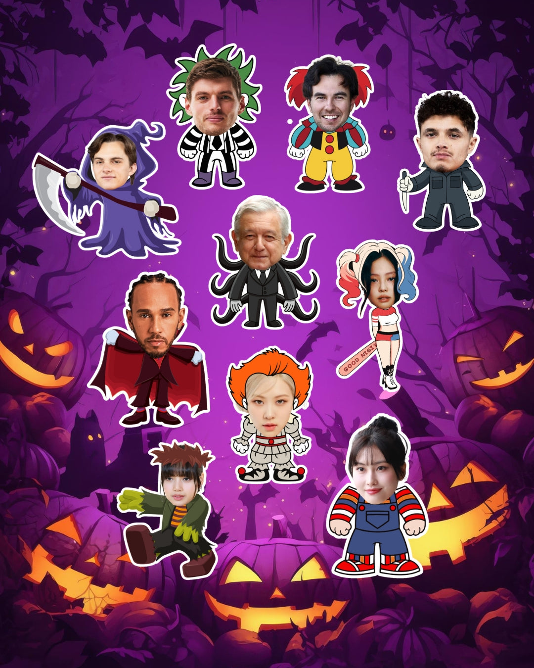 PLANTILLAS HALLOWEEN ROSTROS