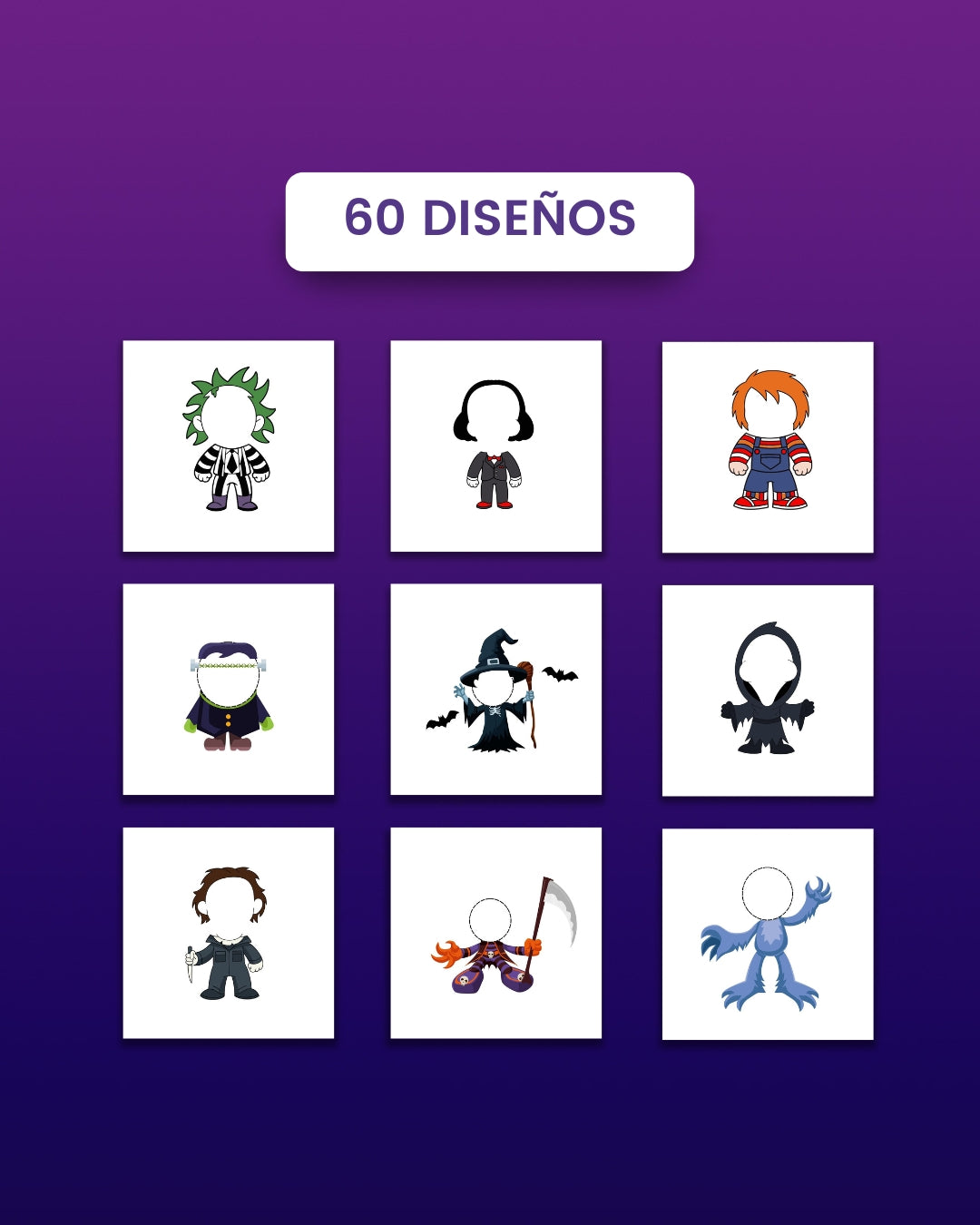 PLANTILLAS HALLOWEEN ROSTROS