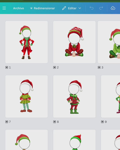 +100 Plantillas Navideñas para tu Rostro