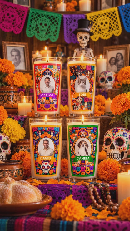 Plantillas Veladoras de Día de Muertos