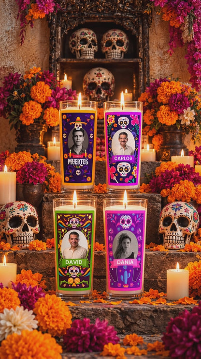 Plantillas Veladoras de Día de Muertos